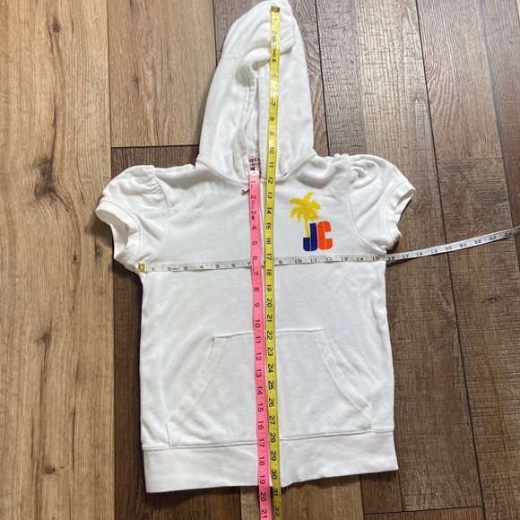 Juicy Couture Hooded Short Sleeve Terry Cloth Sweatshirt Size XXS - Picture 15 of 15
